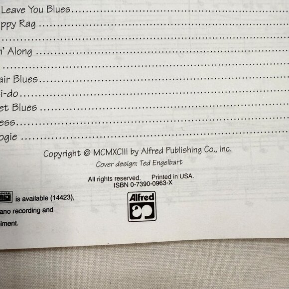Jazz Rags and Blues Piano Book 1 Martha Mier Alfred Music Late Elementary - Picture 5 of 10
